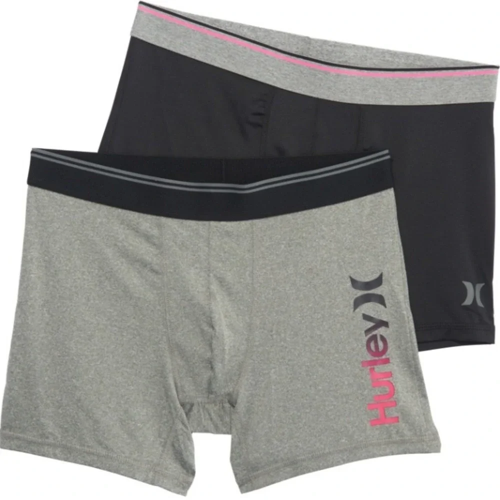 Hurley Boxer Briefs Mens Small (28-30) Wayfarer Graphic Boxer Brief 2-Pack New